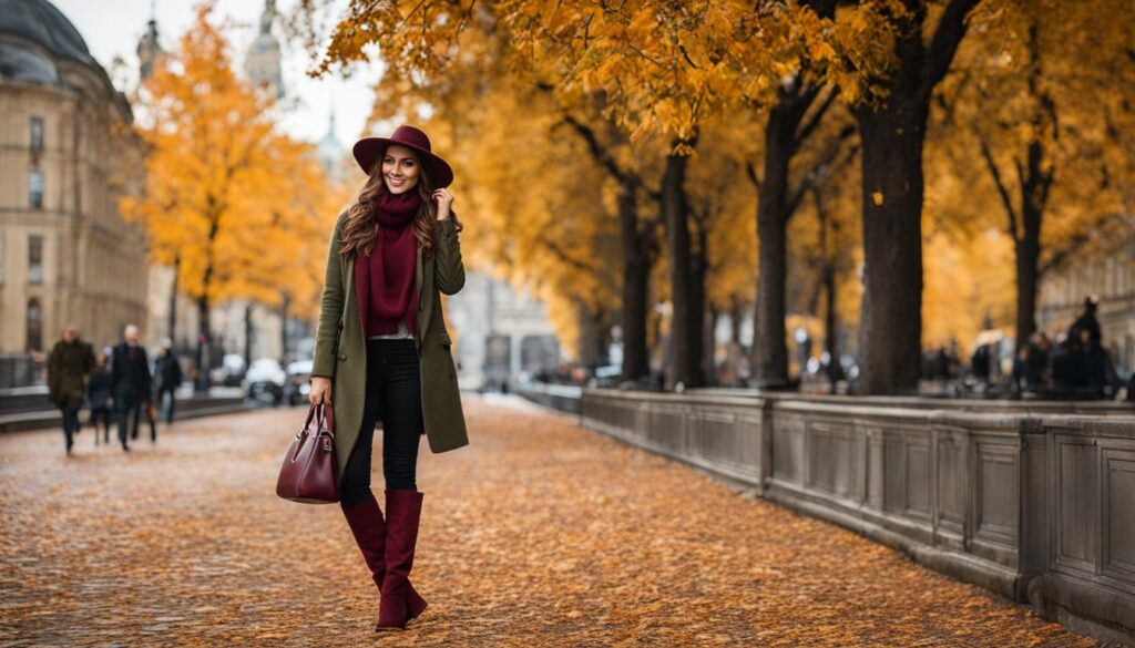 A cozy outfit to enjoy the autumn foliage in Berlin