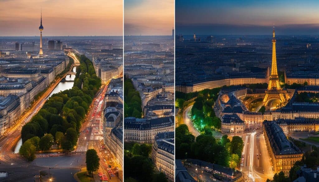 Zwei gegensätzliche Städte auf der Arbeitsmarktskala - Berlin und Paris