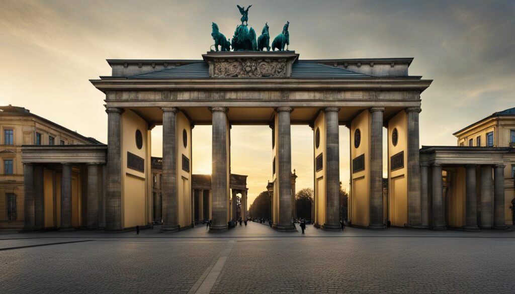 einen Panoramablick auf die historischen Wahrzeichen von Berlin und Wien
