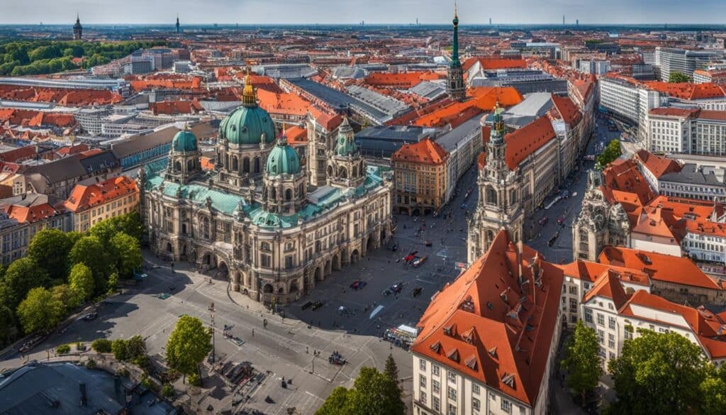 architecture of Berlin and Munich
