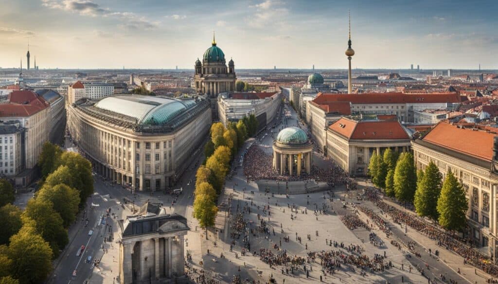 Zeigen Sie, wie sich die Feiertage in Berlin im Laufe der Zeit entwickelt haben, angefangen von ihren Ursprüngen bis hin zu den heutigen Feierlichkeiten.