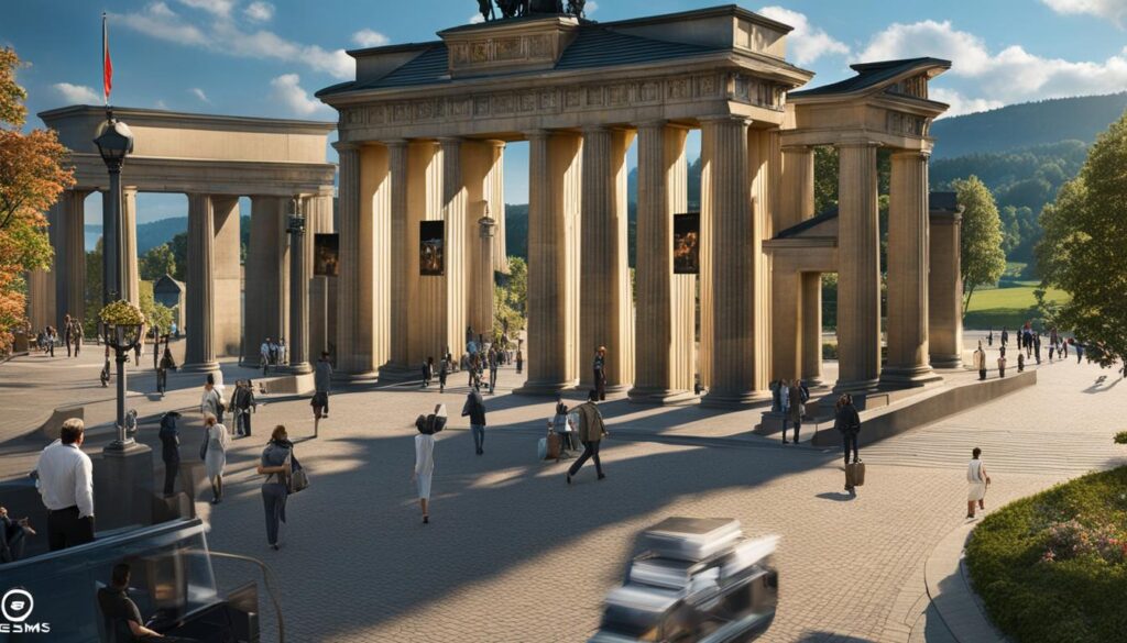 an image of a connected world where Germany is at the center, and eSIMs are the key to unlocking its wonders